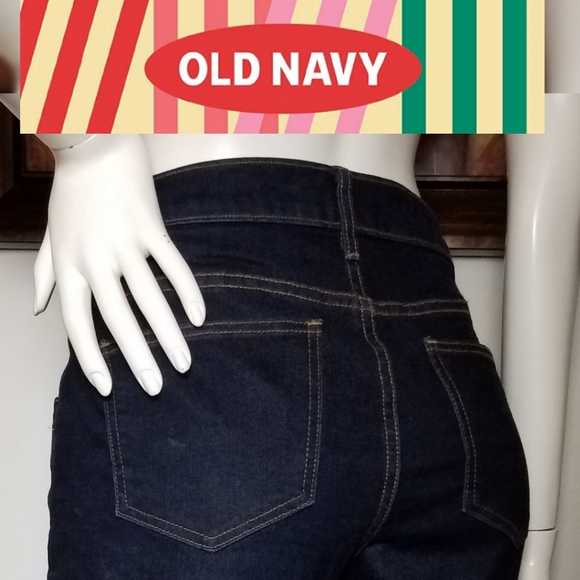 NEW W/O Tags Dark Wash Old Navy The Diva Classic Slimming JEANS Chic Sz 8 Short - Picture 5 of 8